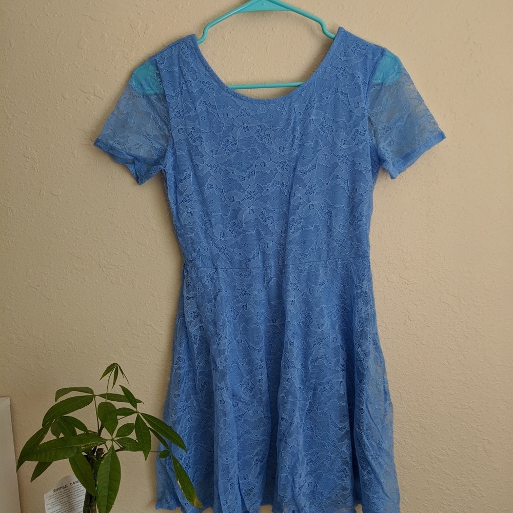 Forever 21 baby blue lace dress
